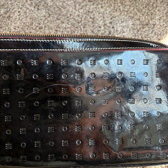 Arcadia Italian Black Patent Leather Bag With Adjustable Strap - Picture 5 of 5